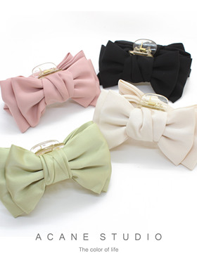 ACANE 大蝴蝶结马卡龙色气质文艺复古小清新日韩网红抓发夹头饰品