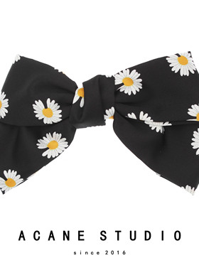 ACANE小雏菊色丁丝绸文艺气质小清新韩国日系复古弹簧发夹头饰品