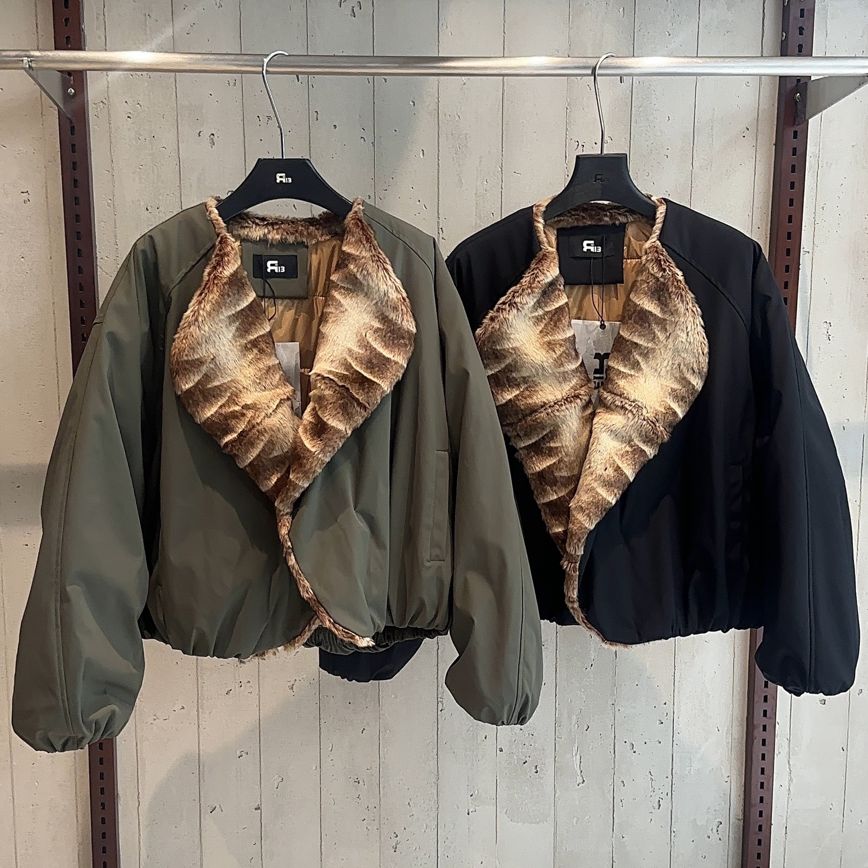 复古毛领派克夹克女短外套宽松气质工装外套