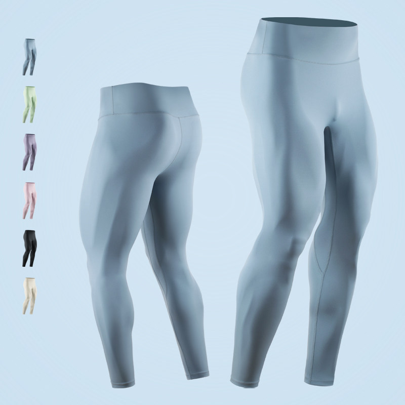 橙义家高腰跑步运动紧身裤图片
