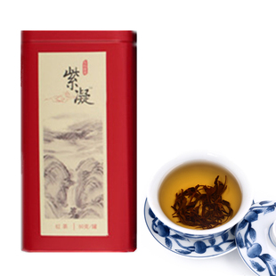 天台黄茶制作红茶中黄1号紫凝红茶罐装天台山特产九凝飞黄紫凝黄