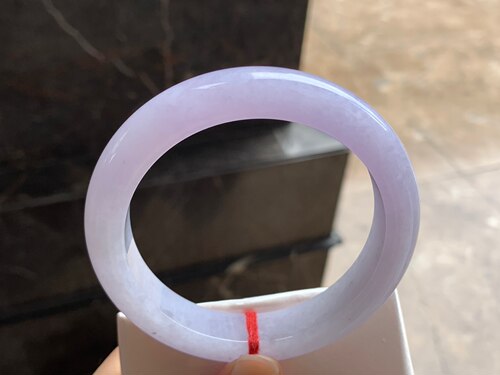 翡翠紫罗兰大圈手镯 圈口60 61