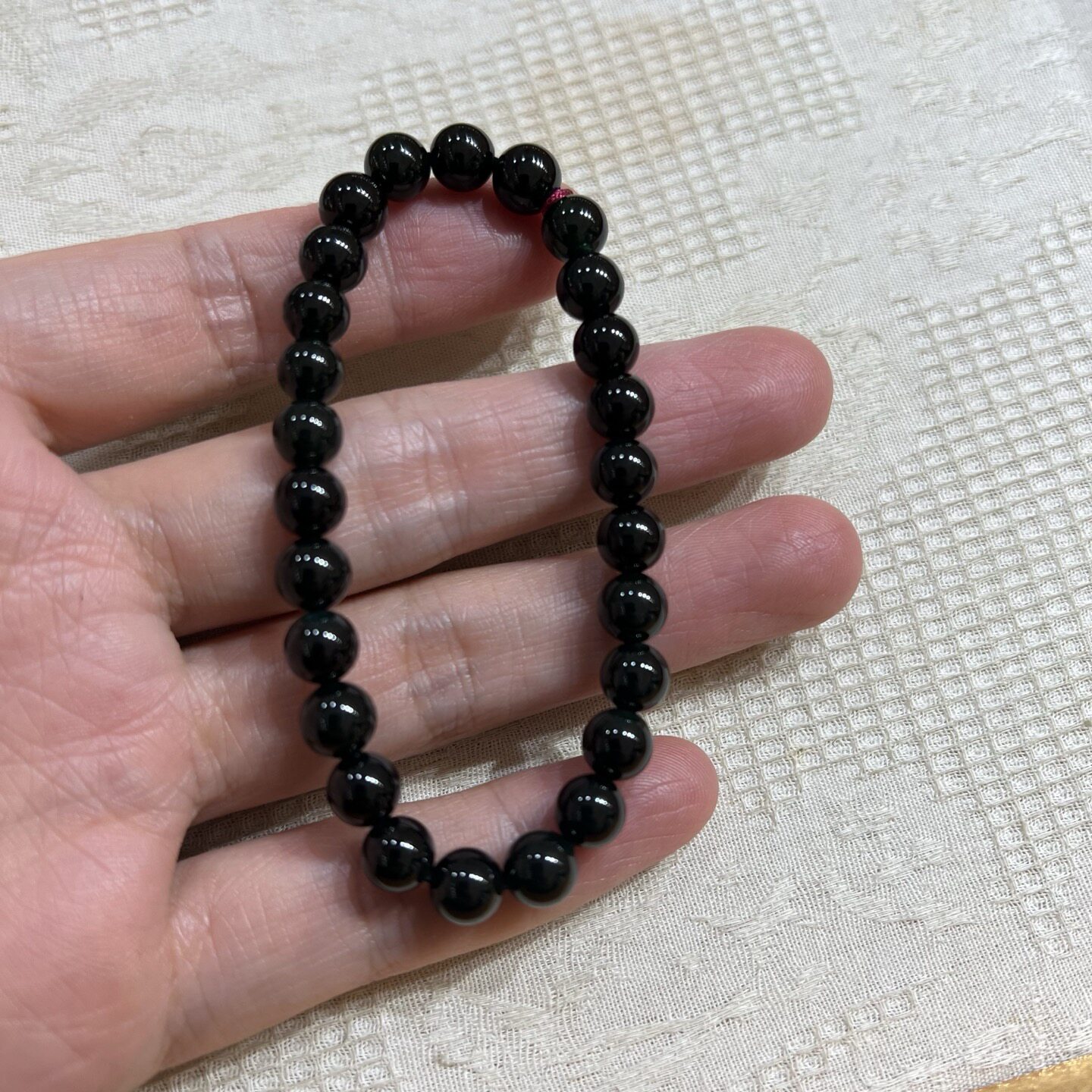 墨翠珠链手串,7mm,26颗