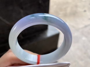 翡翠紫罗兰手镯 细腻清新 圈口50 51