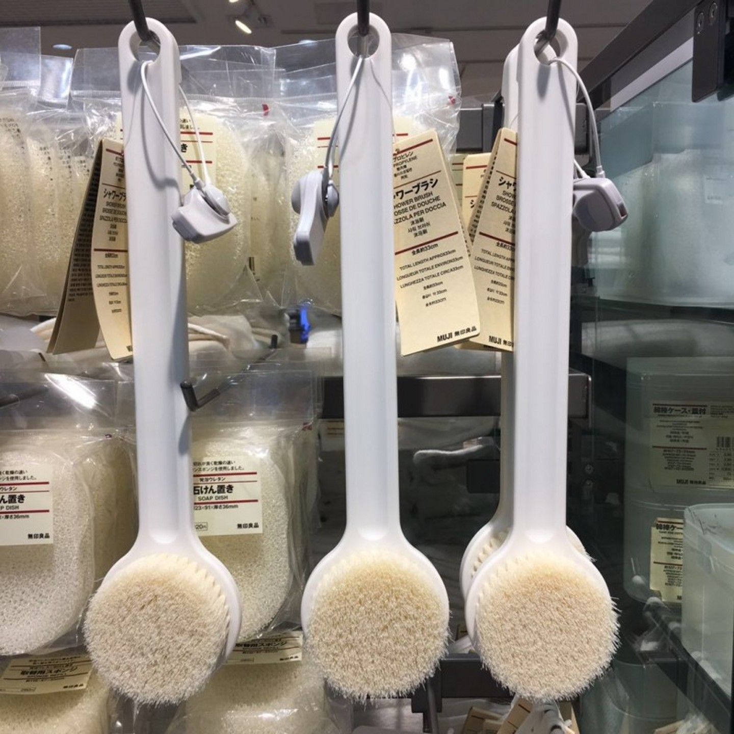 洗澡刷无印良品长柄软毛沐浴刷洗澡搓澡神器刷背muji刷子身体刷