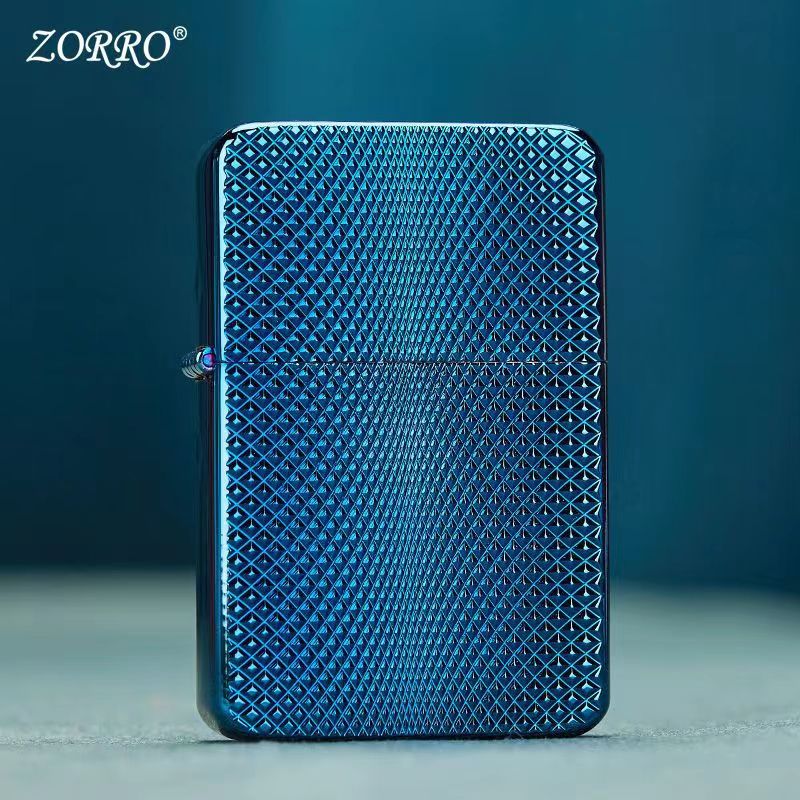 佐罗老款903机型短内胆兼容zip煤油打火机劈花凹凸浮雕质感铜壳
