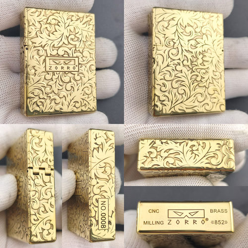 佐罗CNC工艺煤油打火机盔甲雕刻