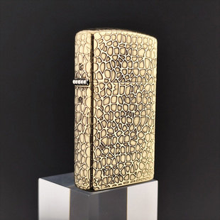 佐罗long底ZC7加长版煤油打火机精雕原铜陨石坑网纹加大超长待机