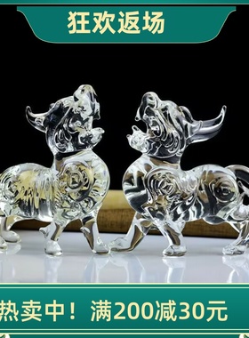 水晶貔貅摆件招财纳福家居装饰品