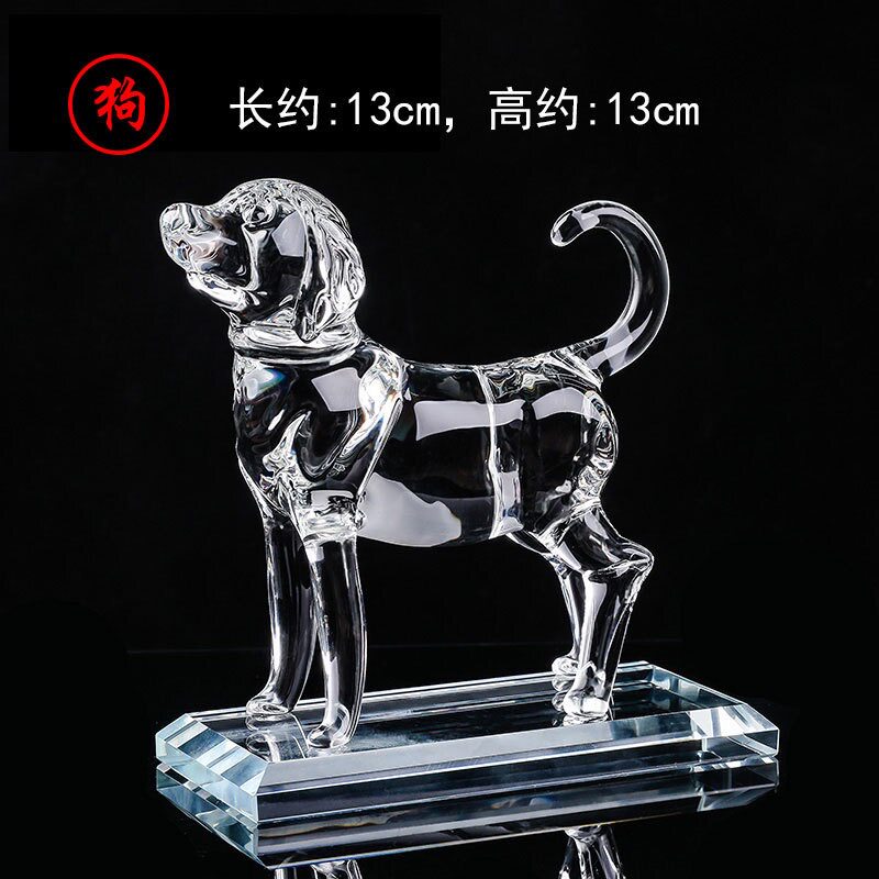 特价水晶十二生肖摆件牛龙马猪生肖生日礼物家居办公室客厅装饰品