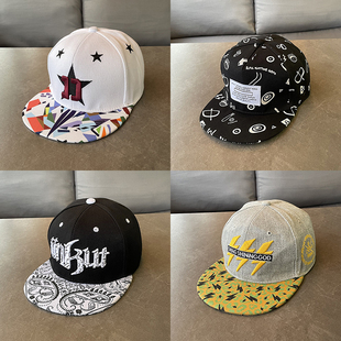 平檐帽子男女士春秋街头户外减龄棒球帽时尚潮流街舞帽平沿帽遮阳