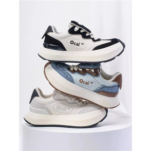 Ocai云朵鞋 休闲鞋复古厚底小众国潮牌板鞋女高级感秋冬运动