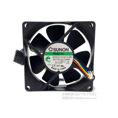 SUNON MF80201VX-Q010-S99 8020 12V 3.84W 4线8厘米PWM戴尔风扇