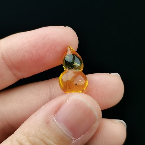 天然原矿抚顺琥珀虫珀葫芦背云侧挂金刚星月菩提珠手串配文玩饰件