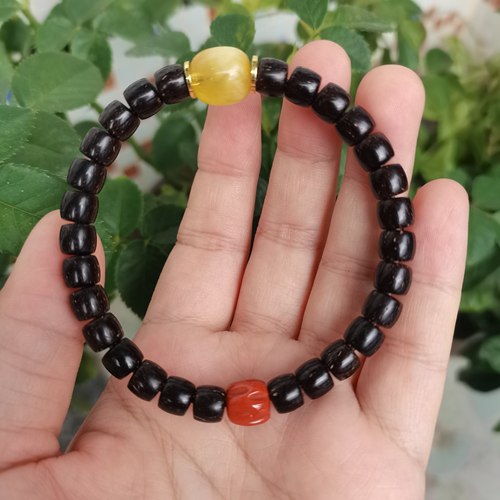 天然原矿琥珀蜜蜡搭配椰蒂南红直切手串老型珠盘diy文玩佛珠手串