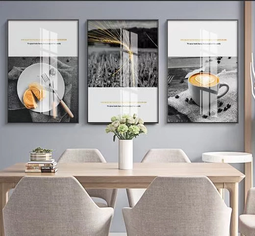 Простой современный скандинавский кофе, черно-белый завтрак, хлеб, пшеница, ресторан, цветная декоративная живопись, основная коллекция изображений