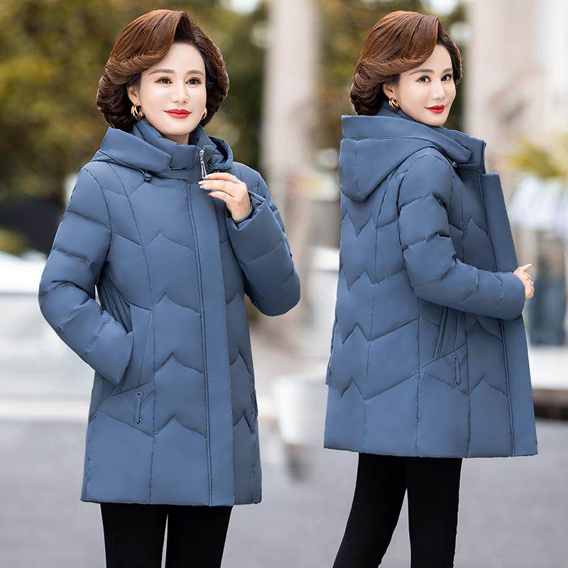 中老年人加厚棉袄女奶奶棉衣中长外套60-70岁妈妈装棉服保暖冬装