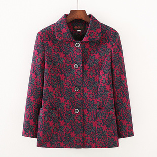 老太婆春秋薄款外穿褂子老太太7080岁春装奶奶女款外套老年人上衣