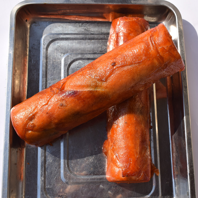 河北特产松花蛋肠肉腿肠鸡皮火腿肠烤肠香肠熏肠带冰发货500g包邮