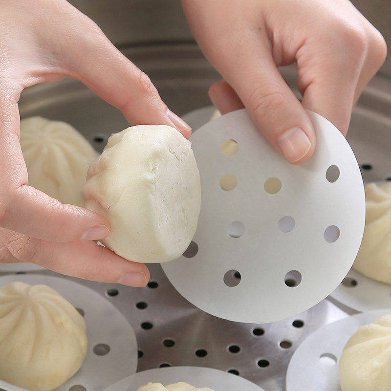 带孔蒸笼纸包子馒头垫纸蒸面食花糕蒸布垫布不粘笼屉纸油烘焙纸托,厨房/烹饪用具,烘焙用纸,淘宝优惠券,粉丝福利购,淘宝优惠卷