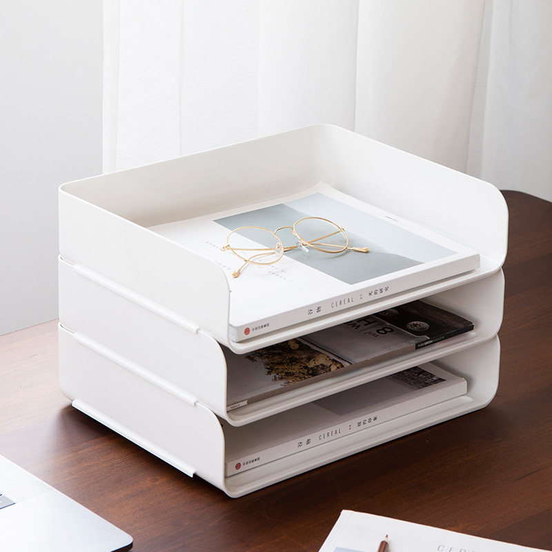 办公桌面收纳筐叠加式A4纸收纳篮档案文件储存可叠加式多层架子盒|ruв категории электронный словарь/электрический бумажных книг/канцелярские принадлежности, получать/выставка товаров, файл сиденья/файл стойка/файл рама - от Buy2taobao.com для оказания профессиональной услуги покупки агента Taobao