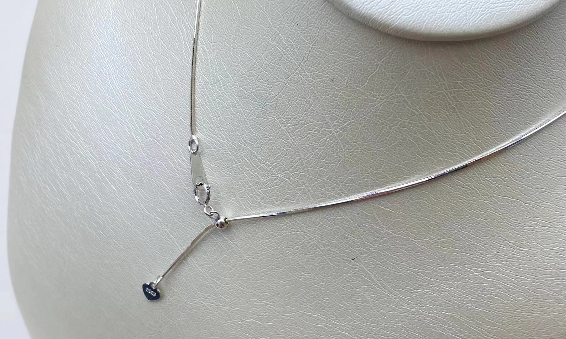 纯银镀金可调节蛇骨链