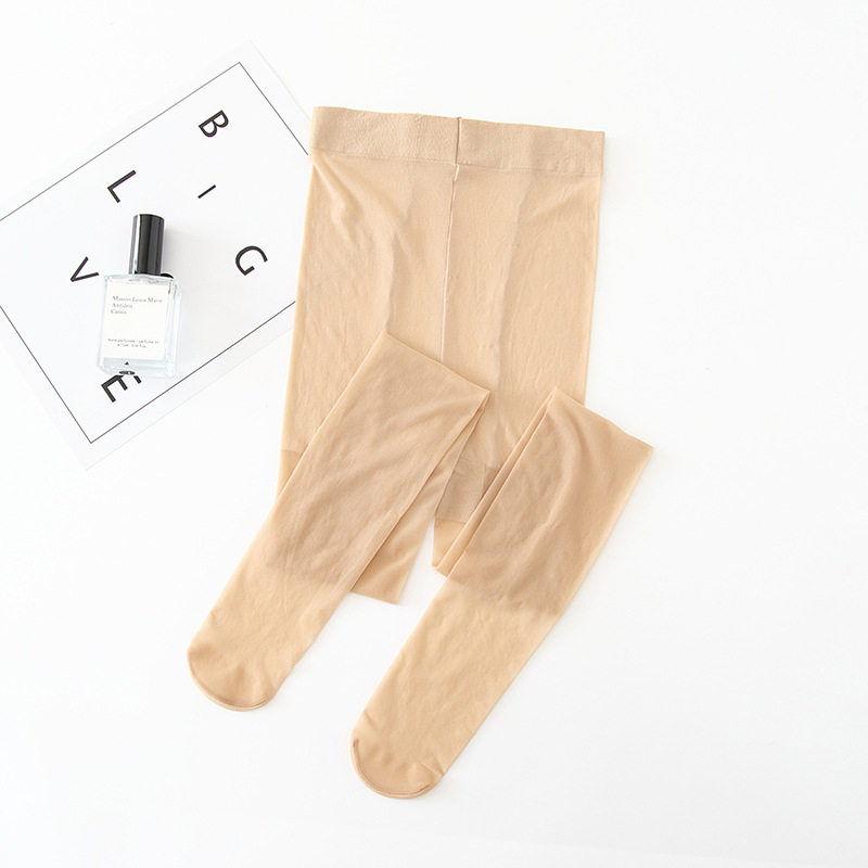 春夏10d丝袜女薄款美腿包芯丝大弹力任意剪不脱丝不滑丝自然肤黑