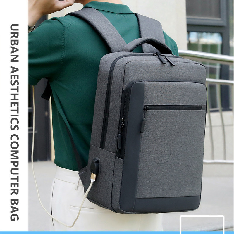 牛津布双肩背包男笔记本电脑包上班通勤双肩包旅行包轻便超轻小包