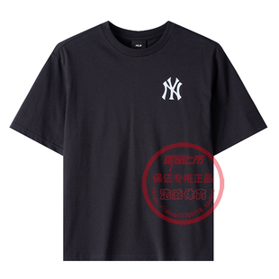 MLB儿童短袖T恤2026夏季NY复古老花休闲透气圆领运动服7ATSB3563