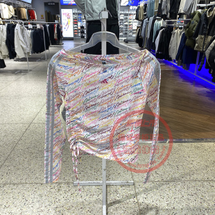 彩色长袖 阿迪达斯女装 运动服休闲透气修身 新款 T恤KR7600 2026春季