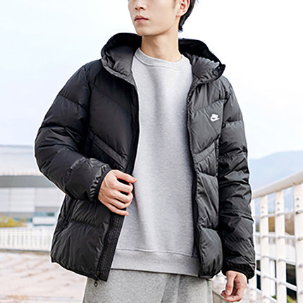 Nike耐克男装冬季户外休闲运动保暖防风连帽羽绒服外套DV1132-010