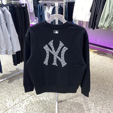 MLB卫衣男女装复古老花后背大标运动休闲宽松圆领套头衫3AMTM0844