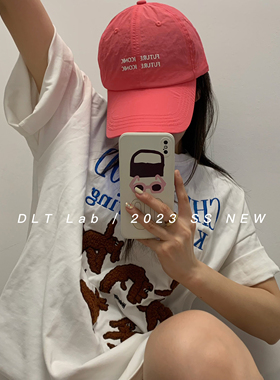 DLTLab丁老头新品软顶弯檐速干棒球帽春夏韩国字母鸭舌帽显脸小帽