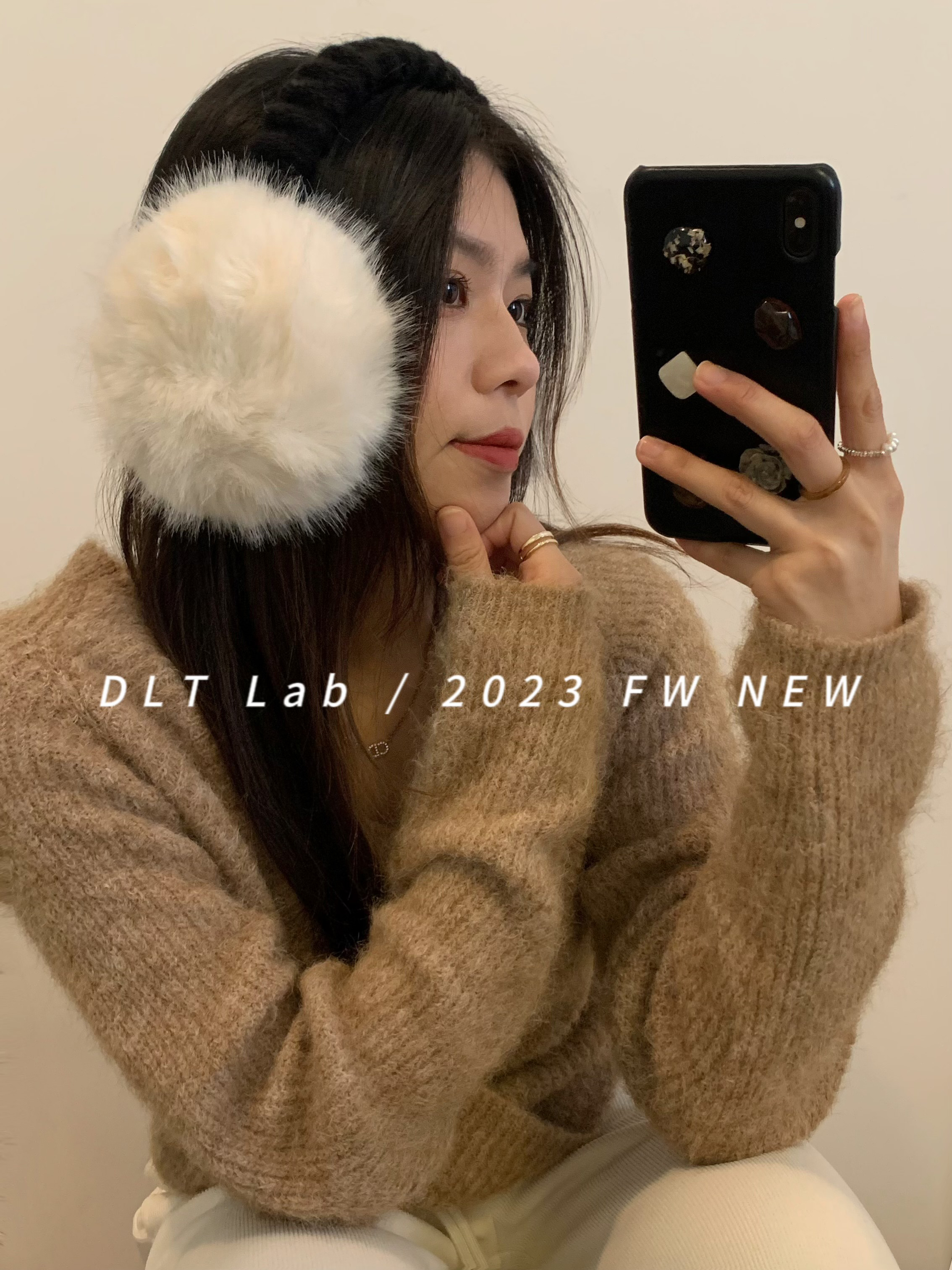 DLTLab丁老头秋冬新品加大耳圈保暖毛绒耳罩女可爱防冻防风护耳韩