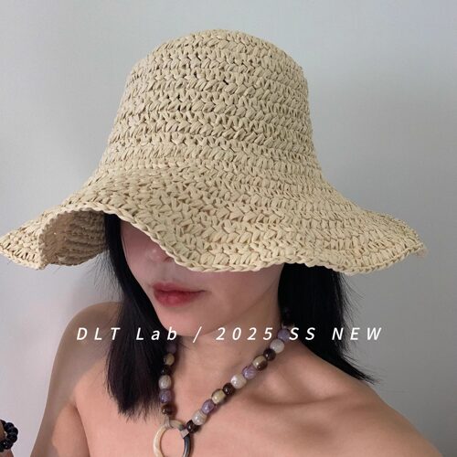 春夏新品大檐草帽女简约大头围