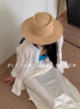 DLTLab丁老头2025新品春夏度假高级简约宝草草编帽女出游防晒礼帽