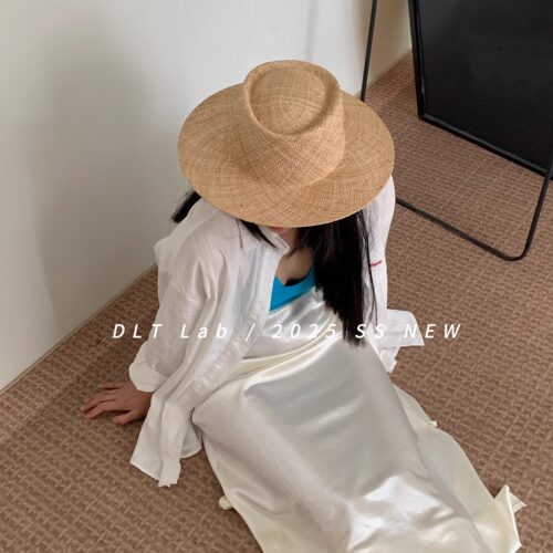 DLTLab丁老头2025新品春夏度假高级简约宝草草编帽女出游防晒礼帽