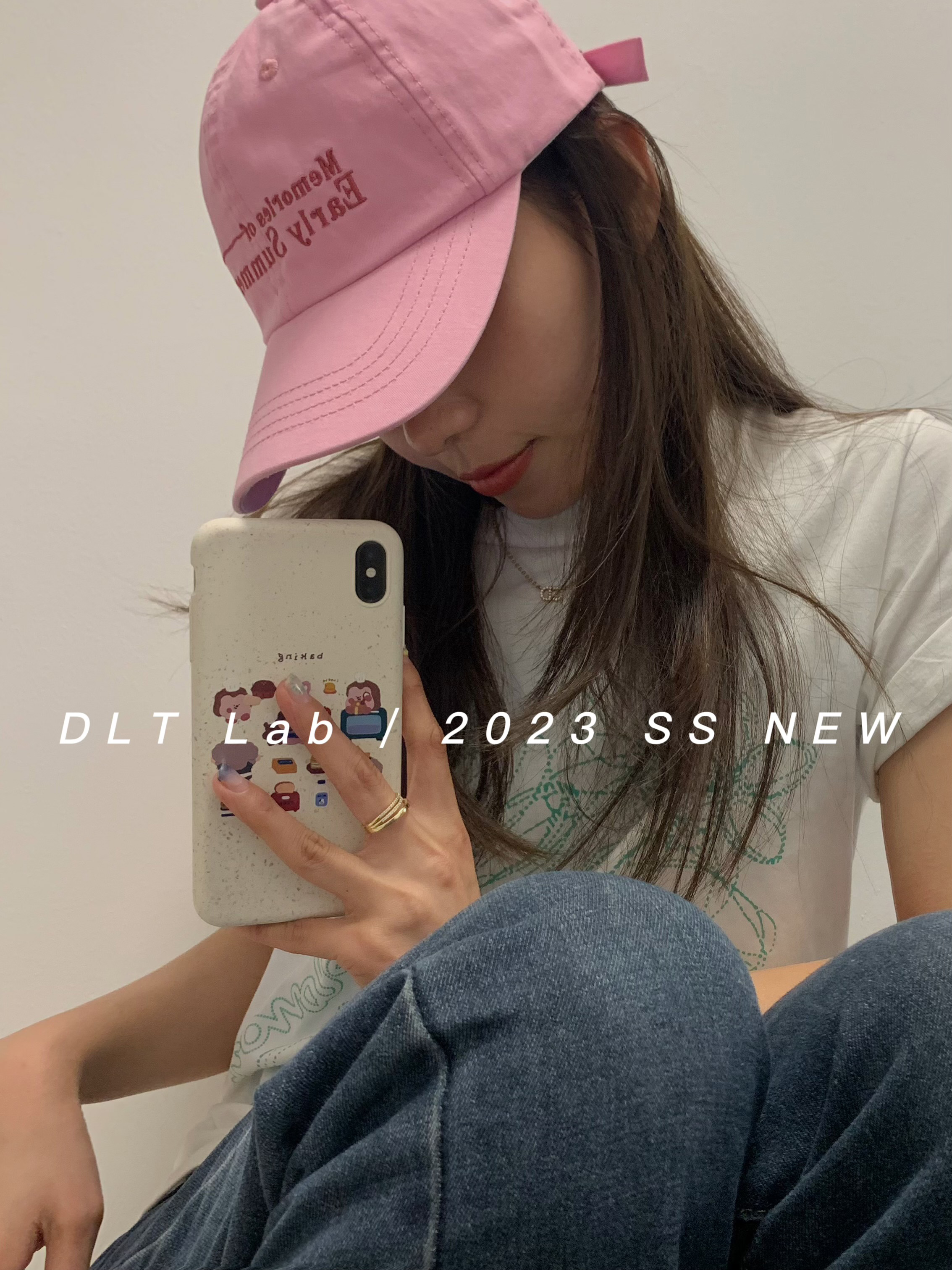 棒球帽逛街休闲男女四季弯檐粉色