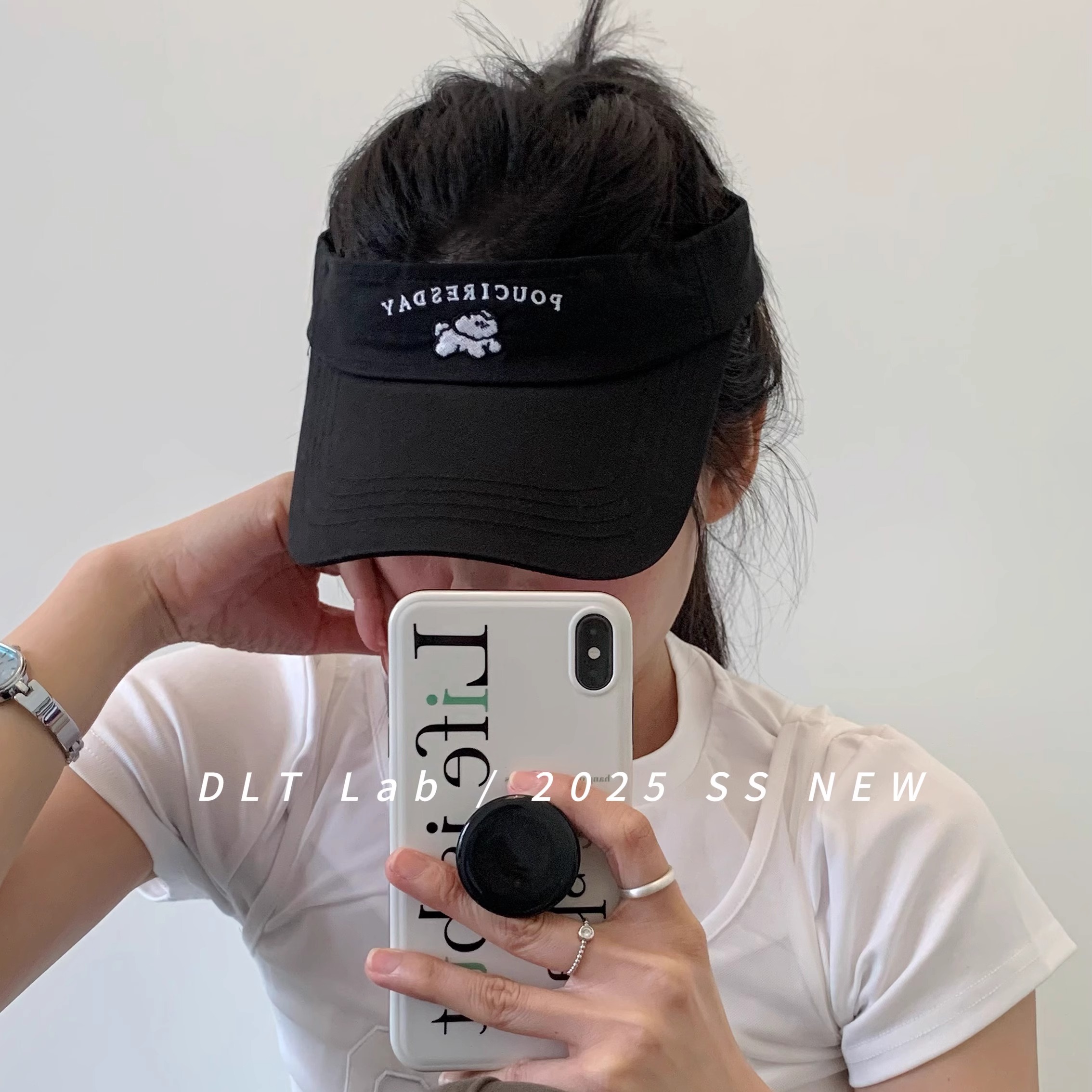 夏季新品卡通刺绣遮阳户外空顶帽