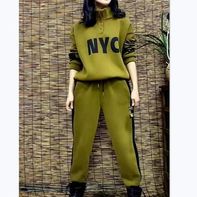 休闲卫衣套装一整套加绒加厚