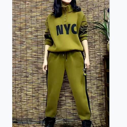 休闲卫衣套装一整套加绒加厚