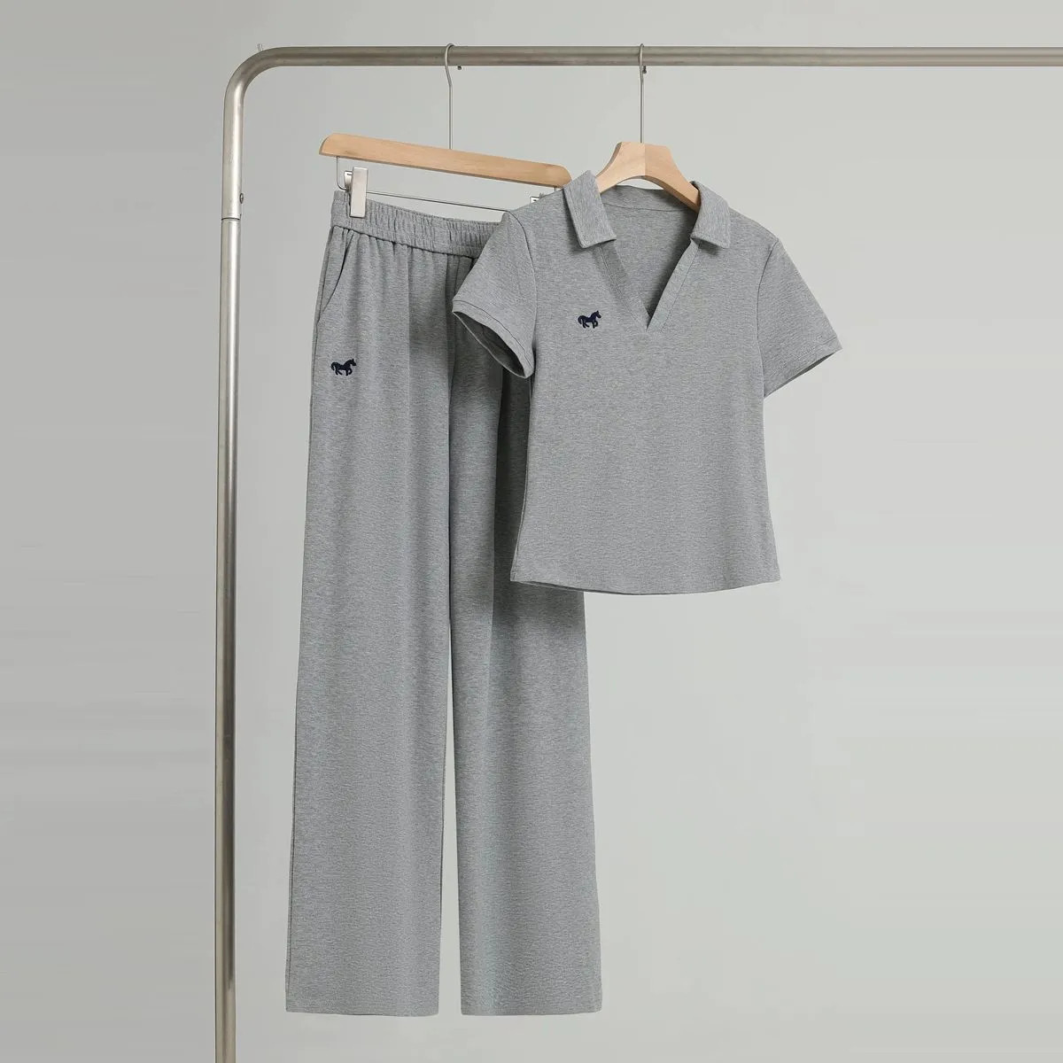 大码时尚运动服套装女装2026夏季新款韩版跑步服宽松妈妈装两件套