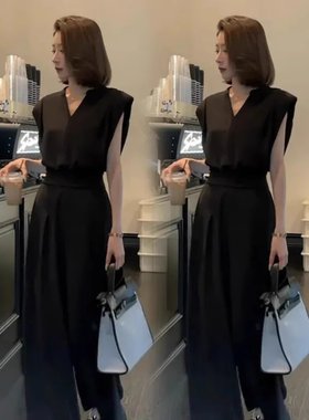 阔腿裤套装女一整套时尚两件套