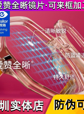 依视路爱赞全晰膜臻膜御膜致钻晶眼镜片全视线GENS变色深圳实体店