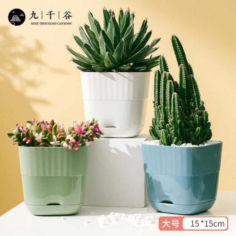 九千谷花盆欧式简约有栖花盆混色大号3个装栀子花绿萝多肉绣球蔷怎么看?