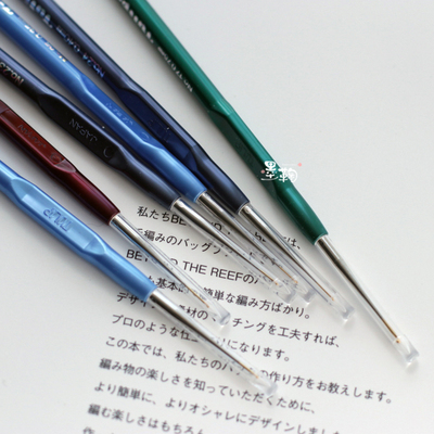 日本原装广岛细钩针简装微钩diy手工硬柄0.35/0.4/0.45/0.5/0.6