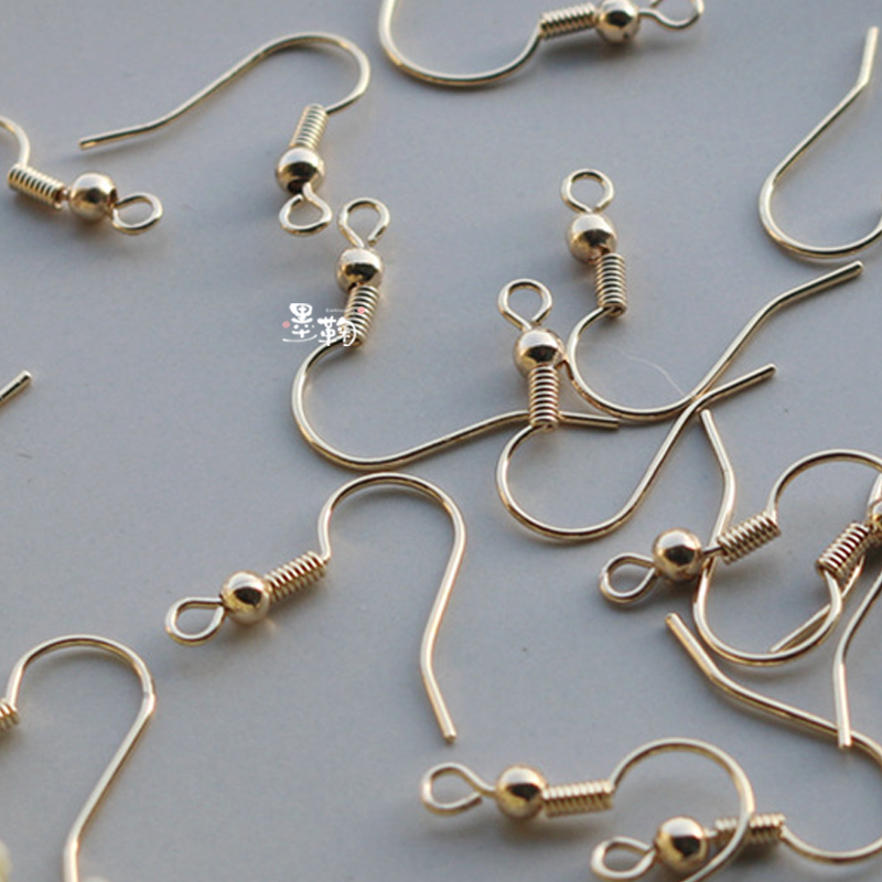 14K包金保色耳钩diy耳饰微钩防过