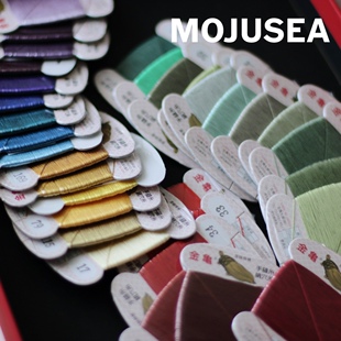 日本金龟KINKAME16号绢丝线微钩真丝线手鞠球线刺绣线20米