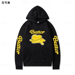 butter动漫周边长袖 连帽卫衣卡通男女衣服百搭休闲宽松情侣装