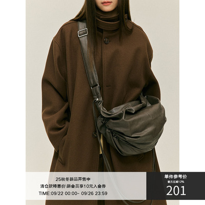 LR MADE 24AW 抽绳抽褶形态 多背法 PU皮通勤托特斜挎单肩饺子包